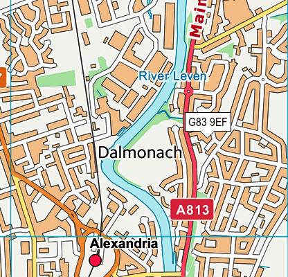 G83 9EF map - OS VectorMap District (Ordnance Survey)