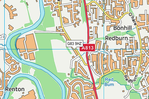 G83 9HZ map - OS VectorMap District (Ordnance Survey)