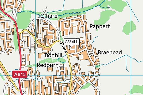 G83 9LL map - OS VectorMap District (Ordnance Survey)