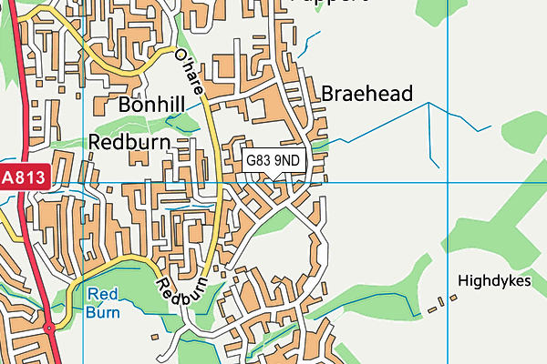 G83 9ND map - OS VectorMap District (Ordnance Survey)