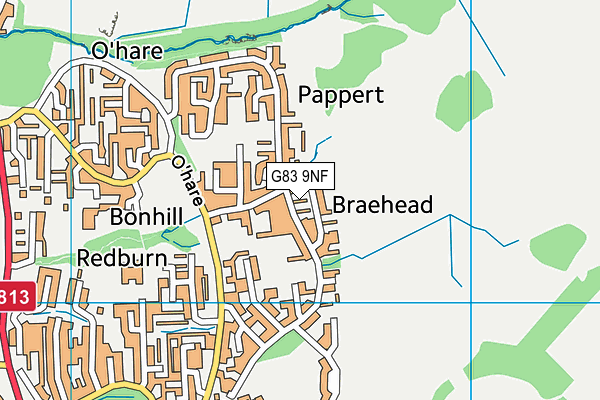 G83 9NF map - OS VectorMap District (Ordnance Survey)