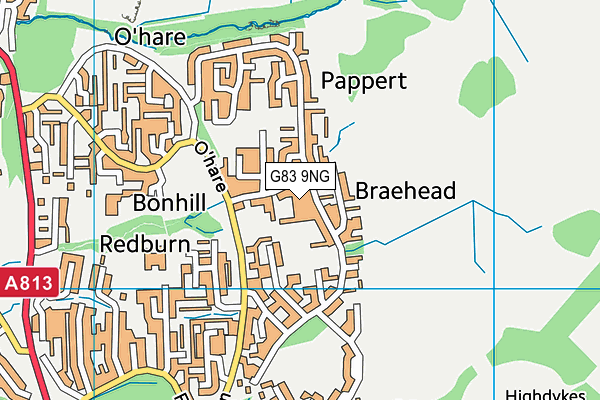 G83 9NG map - OS VectorMap District (Ordnance Survey)