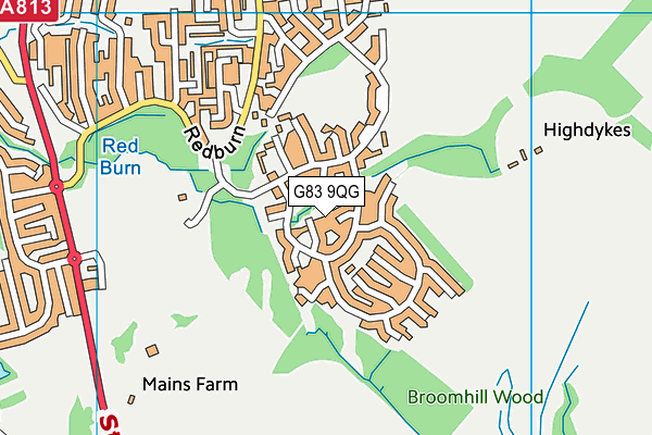 G83 9QG map - OS VectorMap District (Ordnance Survey)