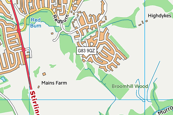 G83 9QZ map - OS VectorMap District (Ordnance Survey)