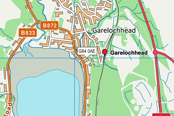 G84 0AE map - OS VectorMap District (Ordnance Survey)