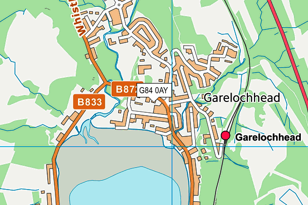 G84 0AY map - OS VectorMap District (Ordnance Survey)