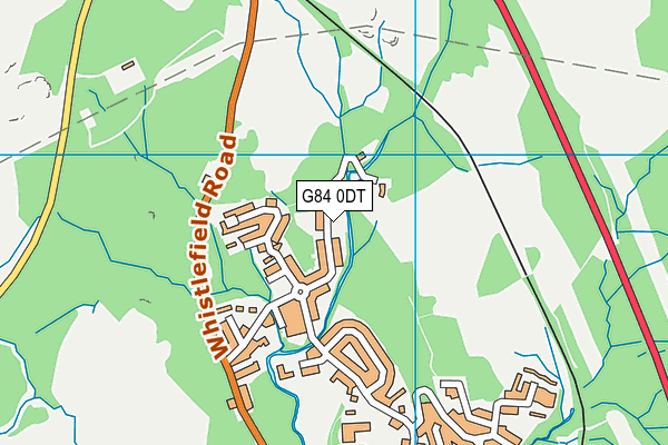 G84 0DT map - OS VectorMap District (Ordnance Survey)