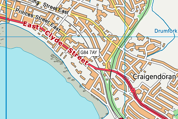 G84 7AY map - OS VectorMap District (Ordnance Survey)