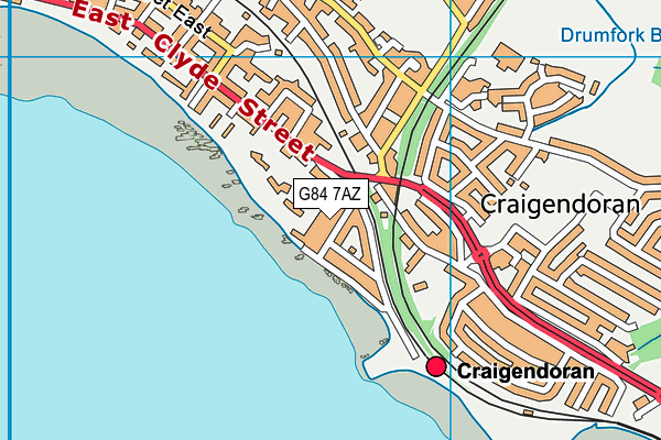 G84 7AZ map - OS VectorMap District (Ordnance Survey)