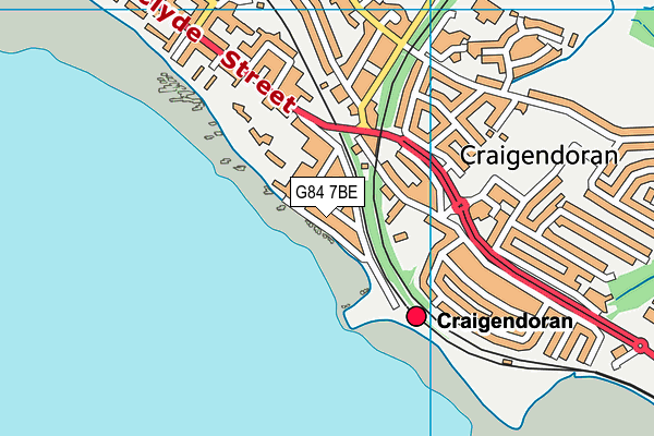 G84 7BE map - OS VectorMap District (Ordnance Survey)