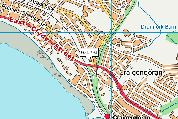 G84 7BJ map - OS VectorMap District (Ordnance Survey)