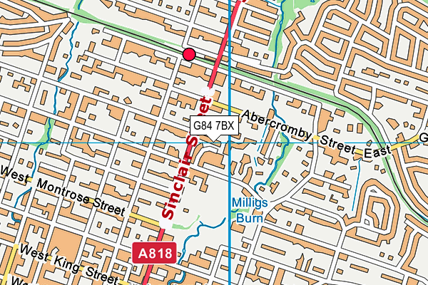 G84 7BX map - OS VectorMap District (Ordnance Survey)