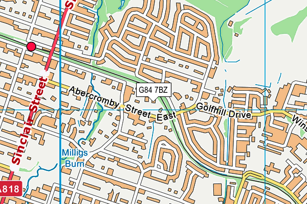 G84 7BZ map - OS VectorMap District (Ordnance Survey)