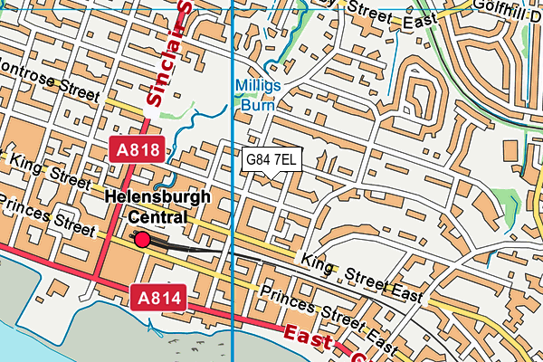 G84 7EL map - OS VectorMap District (Ordnance Survey)