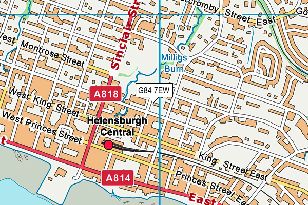 G84 7EW map - OS VectorMap District (Ordnance Survey)