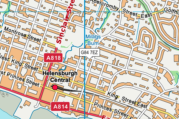 G84 7EZ map - OS VectorMap District (Ordnance Survey)