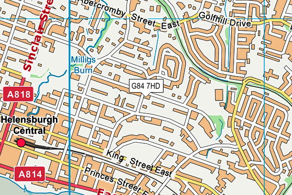 G84 7HD map - OS VectorMap District (Ordnance Survey)