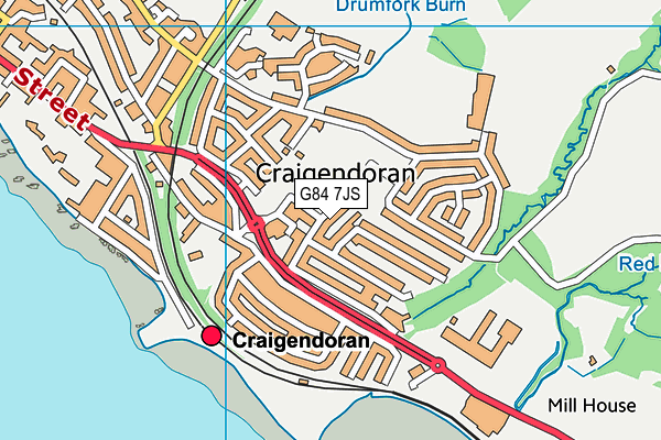 G84 7JS map - OS VectorMap District (Ordnance Survey)