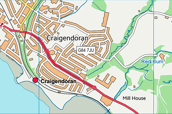 G84 7JU map - OS VectorMap District (Ordnance Survey)