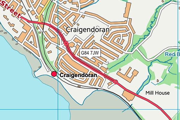 G84 7JW map - OS VectorMap District (Ordnance Survey)