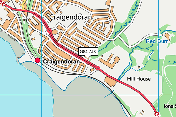 G84 7JX map - OS VectorMap District (Ordnance Survey)