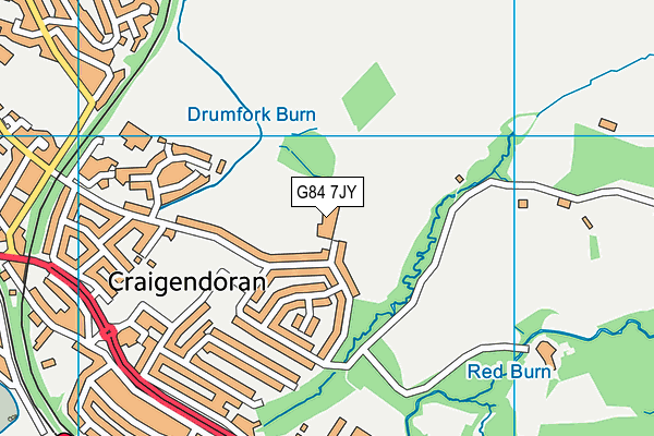 G84 7JY map - OS VectorMap District (Ordnance Survey)