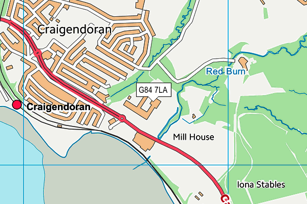 G84 7LA map - OS VectorMap District (Ordnance Survey)