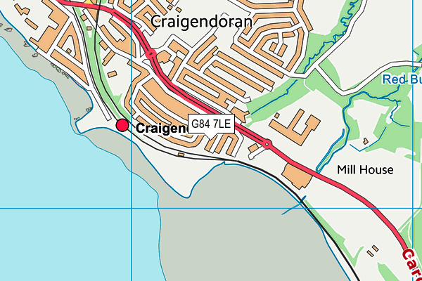 G84 7LE map - OS VectorMap District (Ordnance Survey)