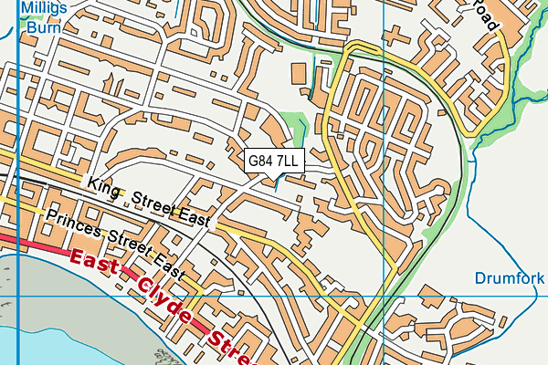 G84 7LL map - OS VectorMap District (Ordnance Survey)