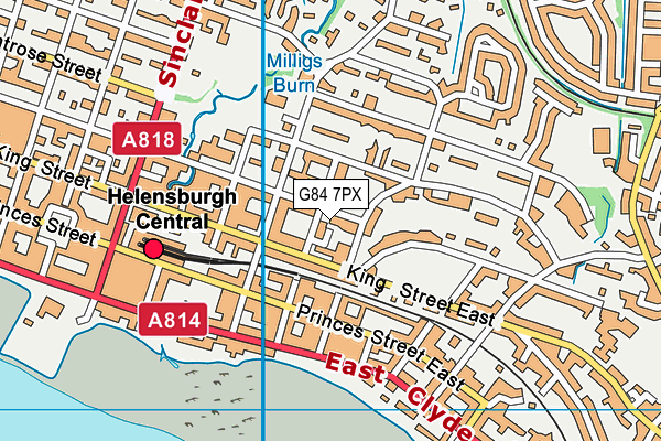 G84 7PX map - OS VectorMap District (Ordnance Survey)