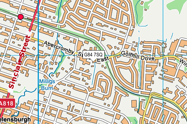 G84 7SQ map - OS VectorMap District (Ordnance Survey)