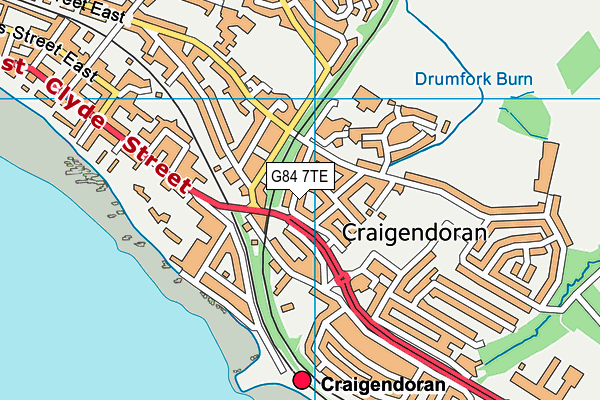 G84 7TE map - OS VectorMap District (Ordnance Survey)