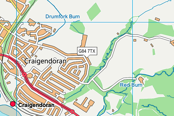 G84 7TX map - OS VectorMap District (Ordnance Survey)