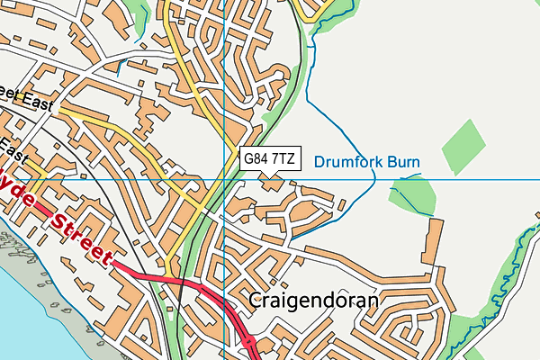 G84 7TZ map - OS VectorMap District (Ordnance Survey)