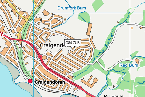 G84 7UB map - OS VectorMap District (Ordnance Survey)