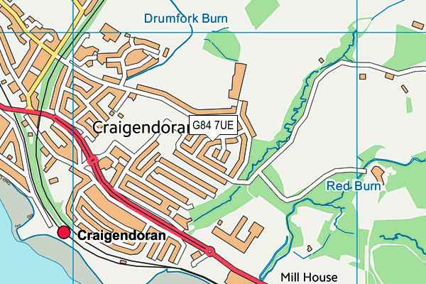 G84 7UE map - OS VectorMap District (Ordnance Survey)