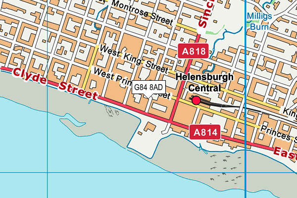 G84 8AD map - OS VectorMap District (Ordnance Survey)