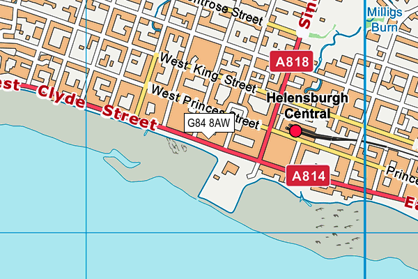 G84 8AW map - OS VectorMap District (Ordnance Survey)