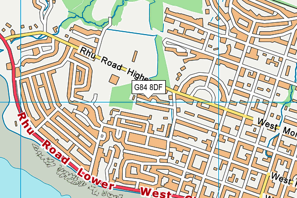 G84 8DF map - OS VectorMap District (Ordnance Survey)