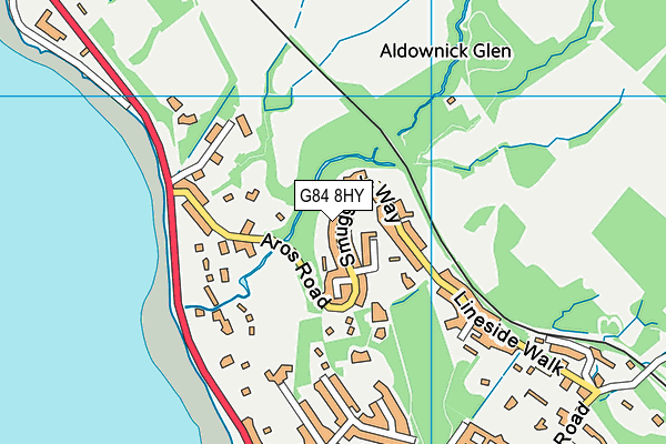 G84 8HY map - OS VectorMap District (Ordnance Survey)
