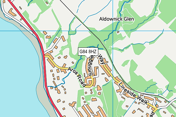 G84 8HZ map - OS VectorMap District (Ordnance Survey)