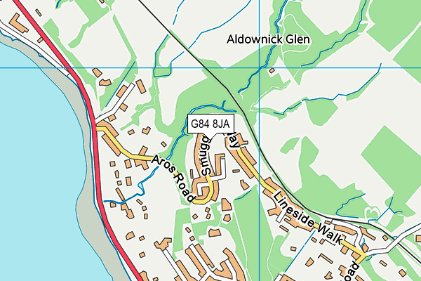 G84 8JA map - OS VectorMap District (Ordnance Survey)