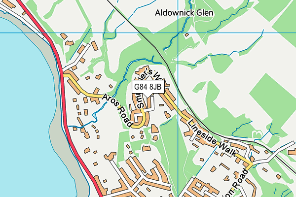 G84 8JB map - OS VectorMap District (Ordnance Survey)