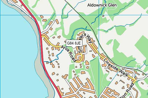 G84 8JE map - OS VectorMap District (Ordnance Survey)