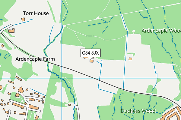 G84 8JX map - OS VectorMap District (Ordnance Survey)