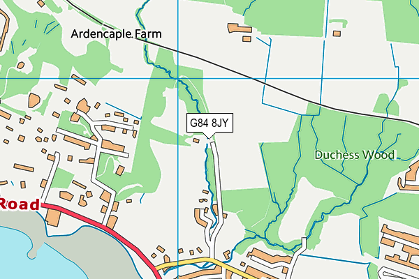 G84 8JY map - OS VectorMap District (Ordnance Survey)