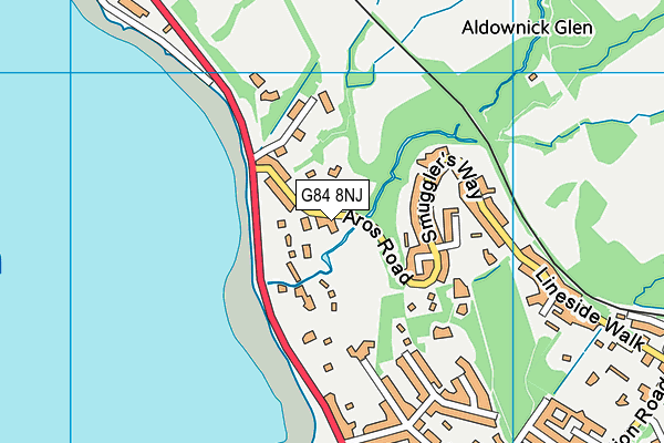 G84 8NJ map - OS VectorMap District (Ordnance Survey)