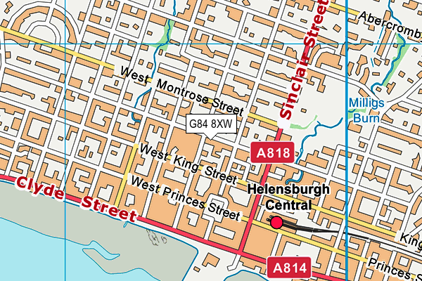 G84 8XW map - OS VectorMap District (Ordnance Survey)