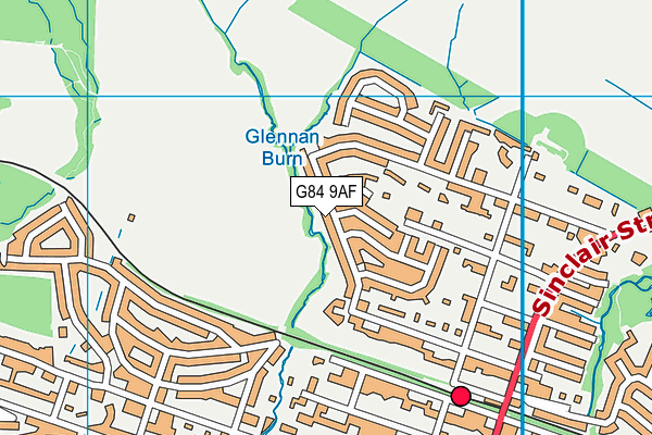 G84 9AF map - OS VectorMap District (Ordnance Survey)