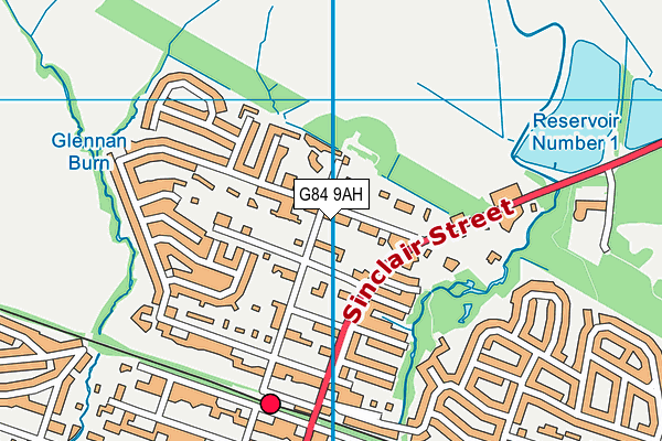 G84 9AH map - OS VectorMap District (Ordnance Survey)